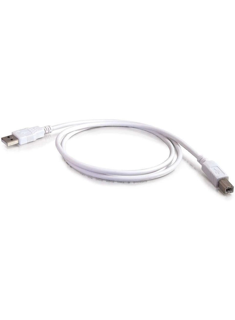 C2G Cables To Go 13401 USB 2.0 A Male to B Male Cable, White (15 Feet) - Image 2