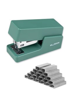 Mini Stapler with 640 Standard Staples, 12 Sheet Capacity Desktop Stapler for Student, Office, Green