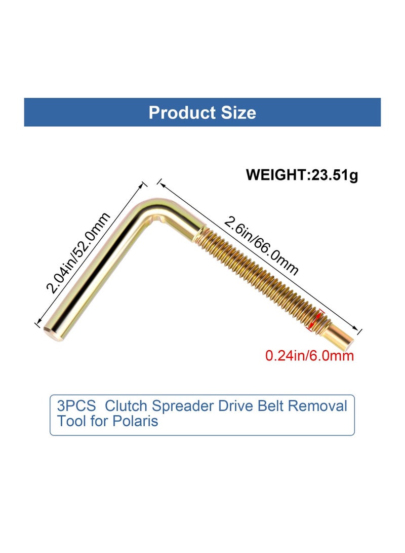 Y&D 3Pcs Clutch Drive Belt Removal Tool Change Tools Replace 2875911 Compatible With Polaris RZR RZR-4 XP Turbo RS1 Ranger 1000 - Image 3