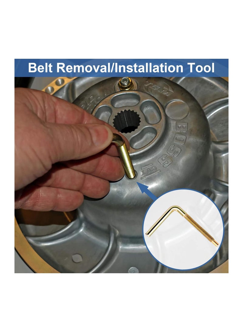 Y&D 3Pcs Clutch Drive Belt Removal Tool Change Tools Replace 2875911 Compatible With Polaris RZR RZR-4 XP Turbo RS1 Ranger 1000 - Image 5