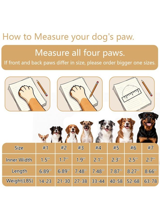 BECEMURU Waterproof Dog Boots for Winter Snow Rain,Non-Slip Dog Shoes for Small to Large Dogs, Paw Protectors for Outdoor Walking Hiking (Black, 3#) - Image 2