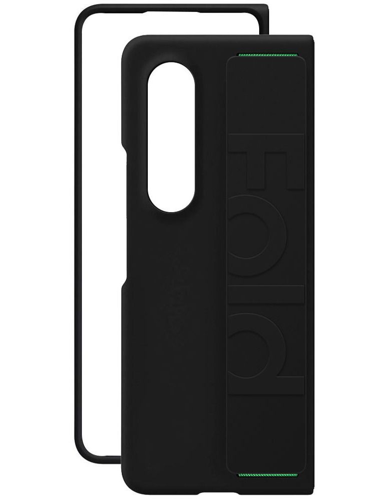 CATANES Samsung Galaxy Z Fold 4 Case 2022 Hard Silicone Cover With Strap Hold Anti drop Black - Image 5