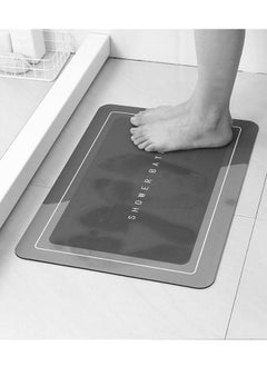 ZCM-HAPPY Super Absorbent Soft Floor Carpet Slip-Resistant Bathing Room Rug, Diatom Mud Microfiber Bath Mat, Strong Quick-Drying, Easy to Clean 50x80cm  - Image 2