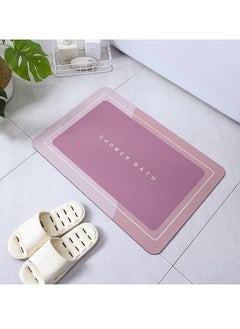 ZCM-HAPPY Super Absorbent Soft Floor Carpet Slip-Resistant Bathing Room Rug, Diatom Mud Microfiber Bath Mat, Strong Quick-Drying, Easy to Clean 50x80cm  - Image 1