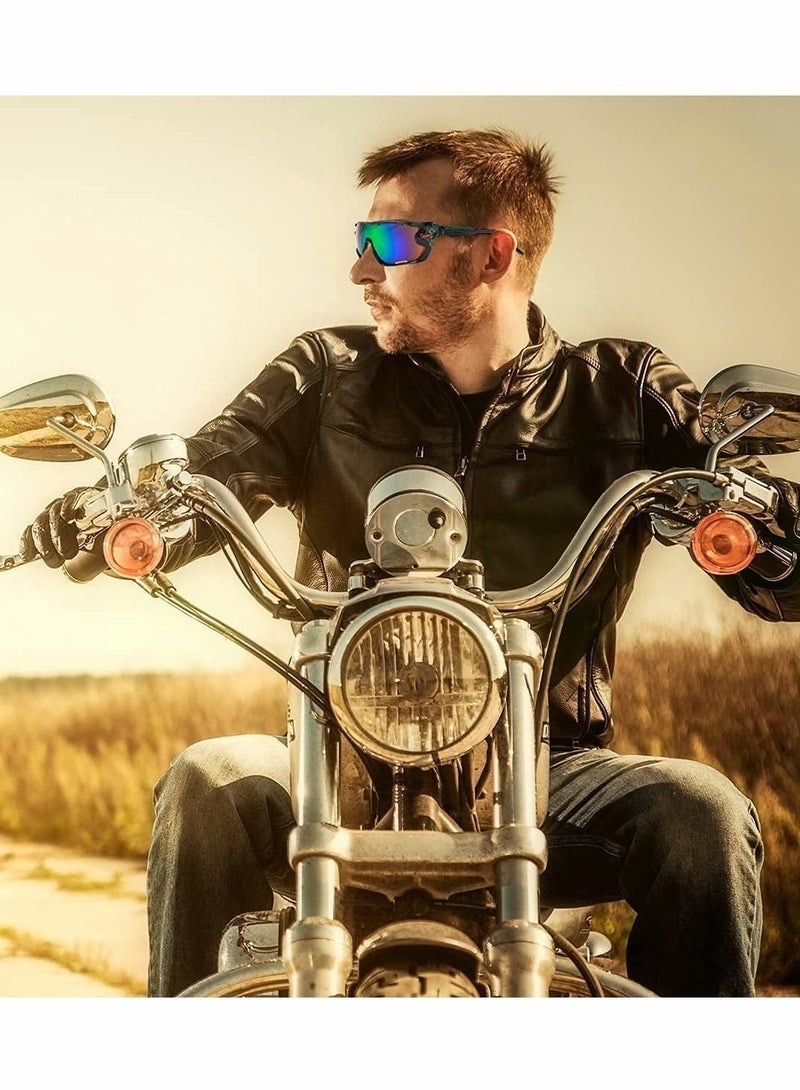 Captaintech Polarized Sports Sunglasses, UV Protection Sunglasses for Men and Women, Cycling Glasses for Running Driving Golf Fishing Outdoor Activities 2 Pieces - Image 5