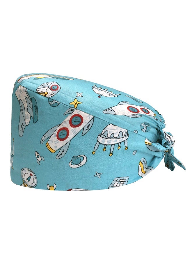 NIBEMINENT Scrubs Cap  Cotton Print Surgery Scrub Hats Nurse Caps Medical Accessories Beauty Salon Pet Shop Lab Work Hat Chef Hat