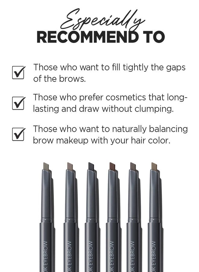 the SAEM THESAEM Artlook Eyebrow Definer Pencil with Spoolie Brush 03 Gray Brown - Long Lasting Eyebrow for Soft Textured Eyebrow Makeup with Vitamin E - Triangular Pencil - Image 4