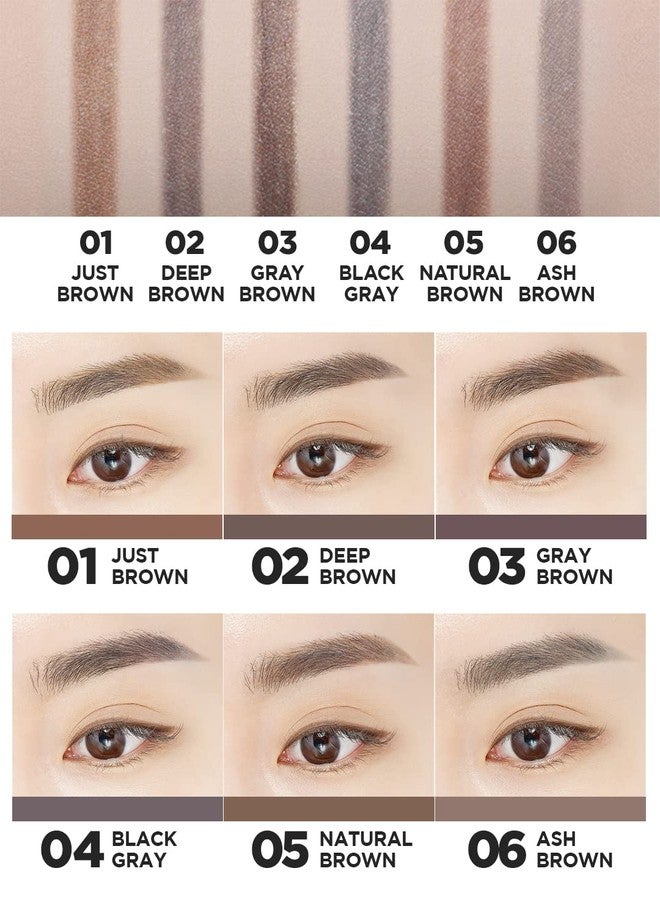 the SAEM THESAEM Artlook Eyebrow Definer Pencil with Spoolie Brush 03 Gray Brown - Long Lasting Eyebrow for Soft Textured Eyebrow Makeup with Vitamin E - Triangular Pencil - Image 3