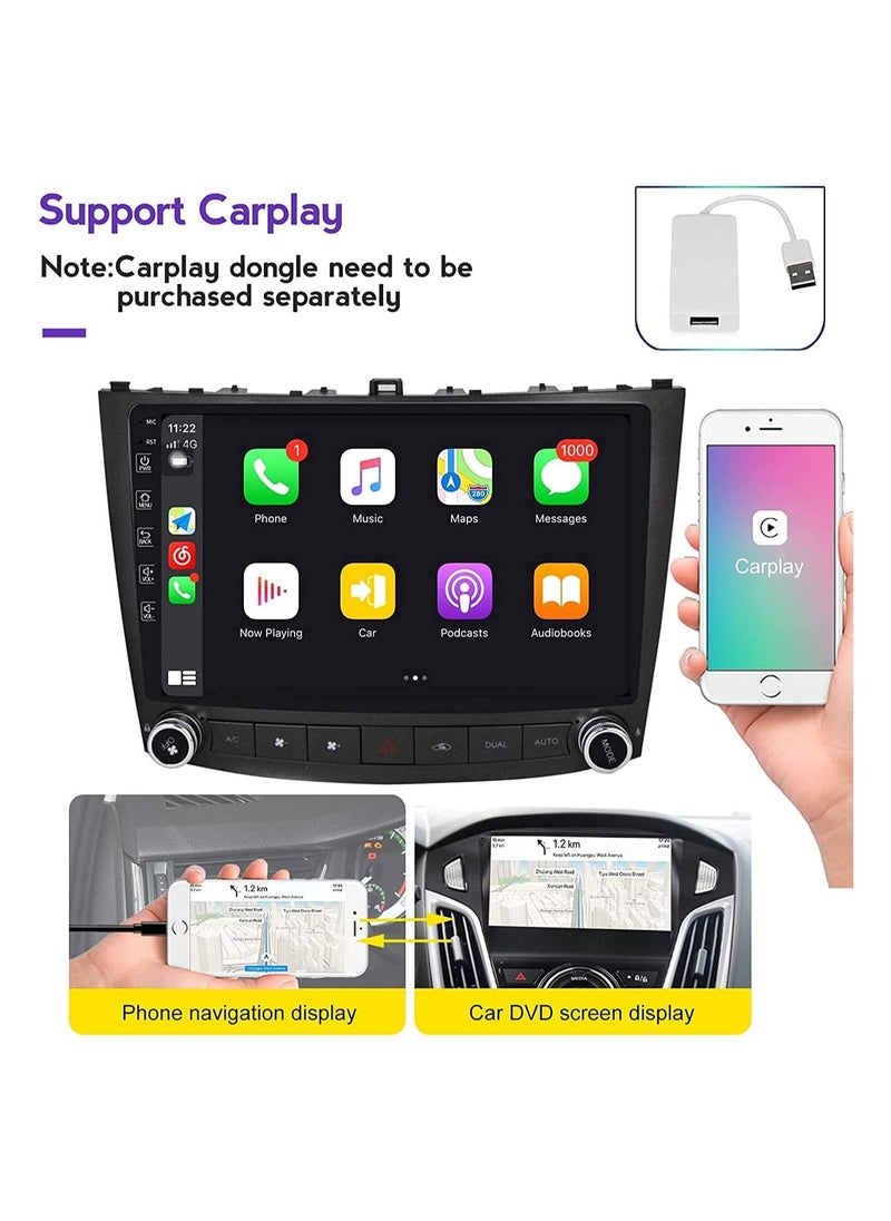 SHEZA STAR - Android Screen For Lexus IS250 IS300 IS200 IS220 IS350 2005 2006 2007 2008 2009 Car Radio 4GB RAM 64GB ROM Bluetooth carplay BT WIFI Touchscreen multimedia Support Apple Carplay Backup camera Included - Image 1