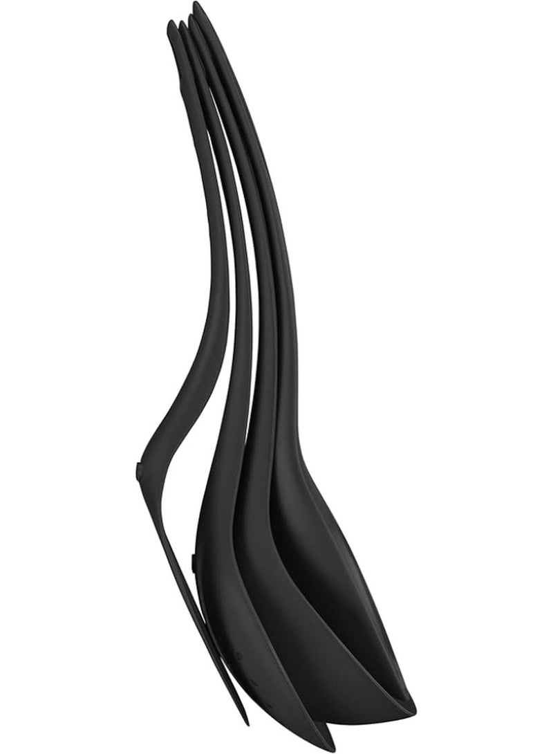 Tefal Zahran Utensils kitchen Tool Set, 4 Pisces, Black - 6001101 - Image 1