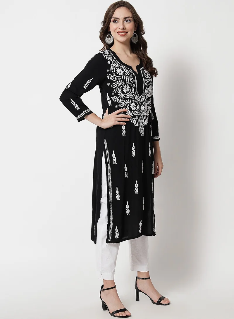 الايا كورتا رايون شيكانكاري مطرزة يدويًا للنساء-AL3451