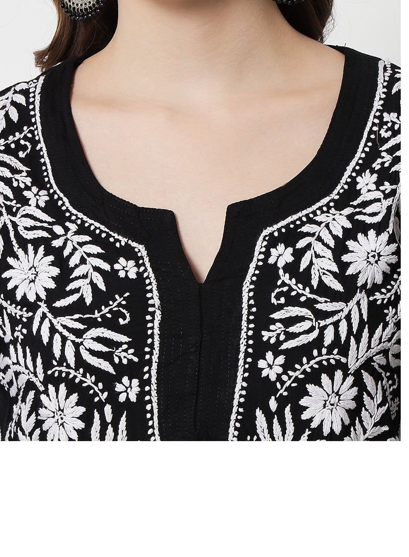 الايا كورتا رايون شيكانكاري مطرزة يدويًا للنساء-AL3451  - Image 5