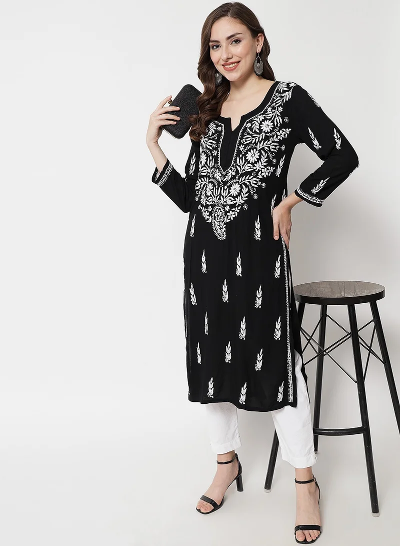 الايا كورتا رايون شيكانكاري مطرزة يدويًا للنساء-AL3451