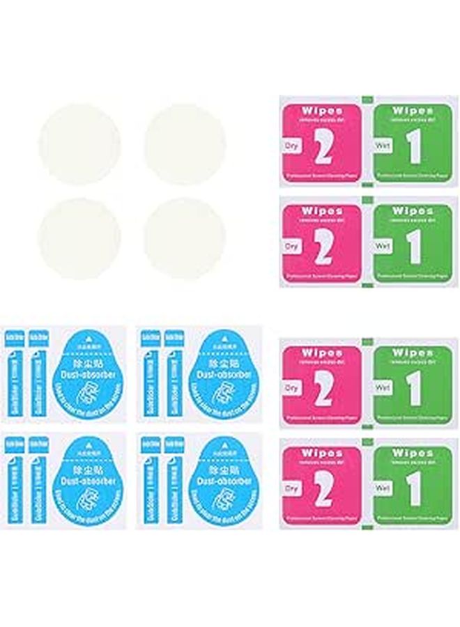 4pcs 37mm Tempered Glass Smartwatch Screen Protector Purple Light Filter Anti Scratch Film - Image 1