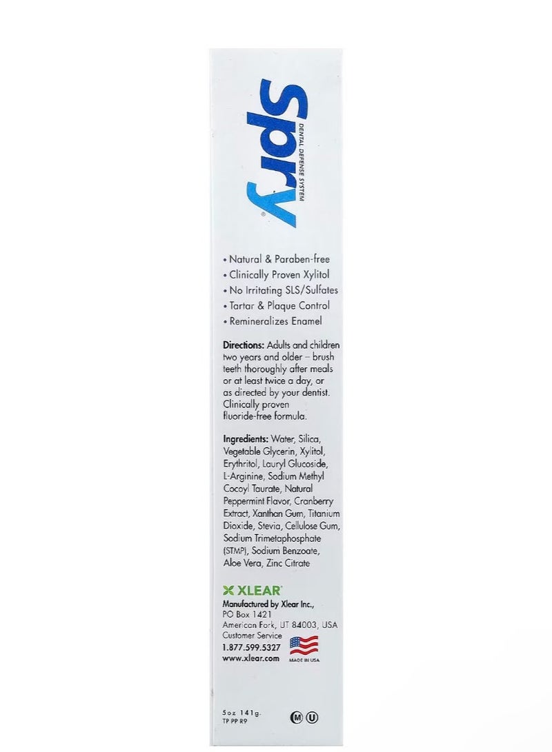 Xlear, Spry, Fluoride Free Toothpaste, Peppermint, 5 oz (141 g) - Image 2