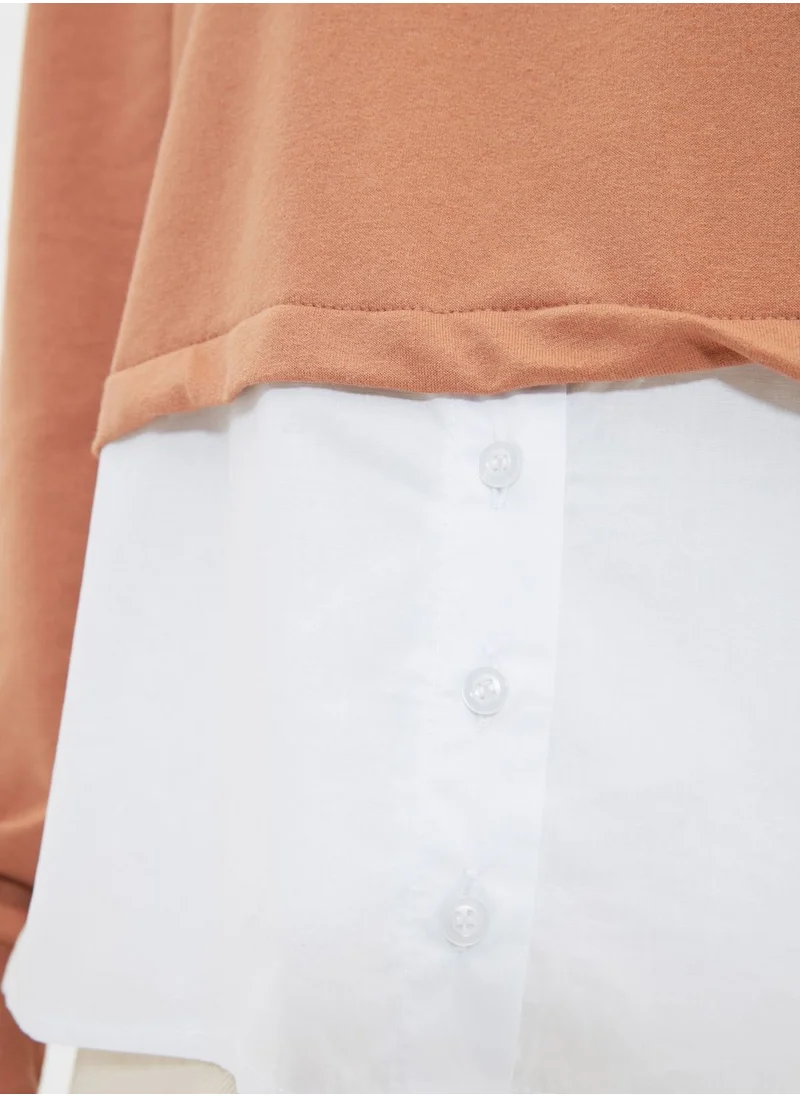 trendyol Colorblock Pullover Hoodie