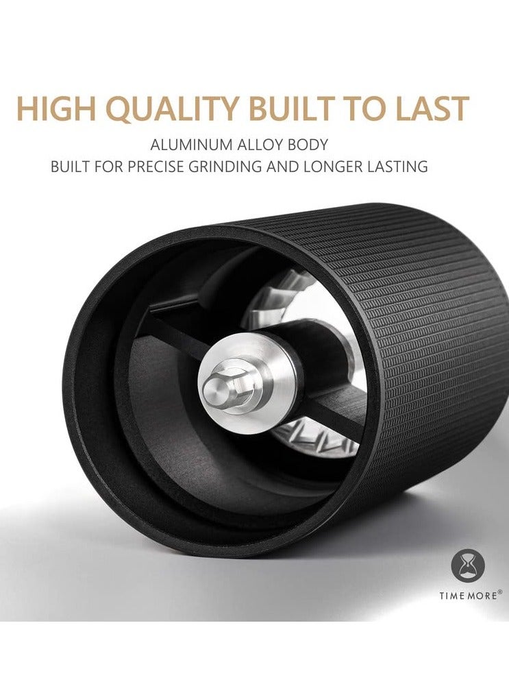 TIMEMORE Chestnut C3 ESP Manual Coffee Grinder, Hand Coffee Grinder with Internal Adjustable Grind Setting, Stainless Steel S2C Conical Burr Coffee Grinder, for Espresso to French Press - Black - Image 4