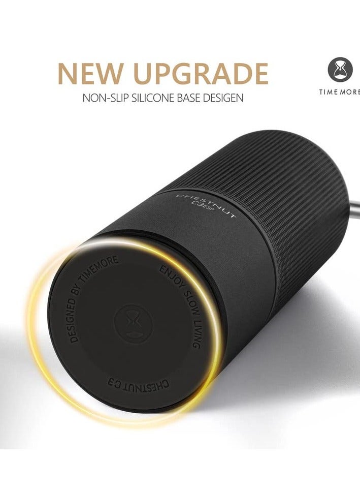 TIMEMORE Chestnut C3 ESP Manual Coffee Grinder, Hand Coffee Grinder with Internal Adjustable Grind Setting, Stainless Steel S2C Conical Burr Coffee Grinder, for Espresso to French Press - Black - Image 5