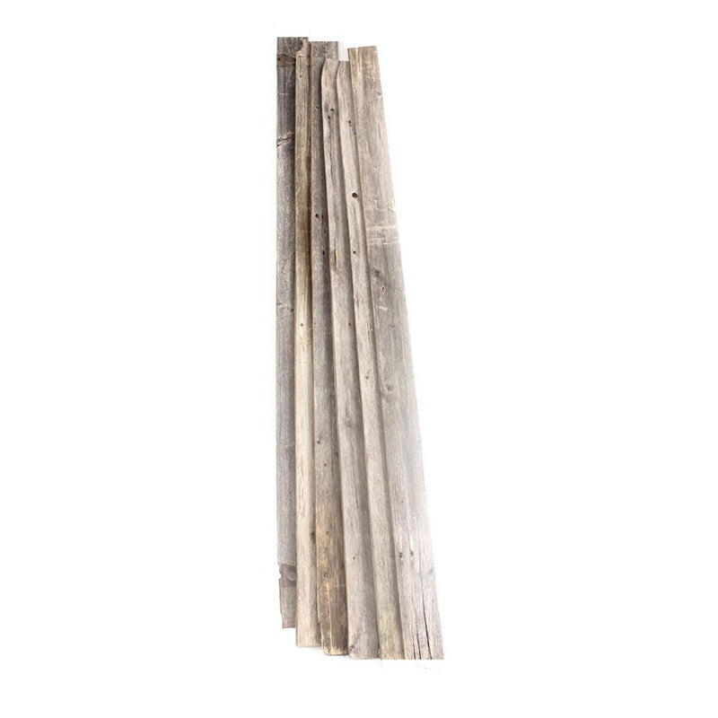BarnwoodUSA LLC Rustic Farmhouse Reclaimed Barn Wood Bundle  48 inch  Wood Plank  Wall Panels  Remodeling DIY  Repurposed  Decoration  Shiplap  Natural Weathered Gray  Pack of 6 Planks 