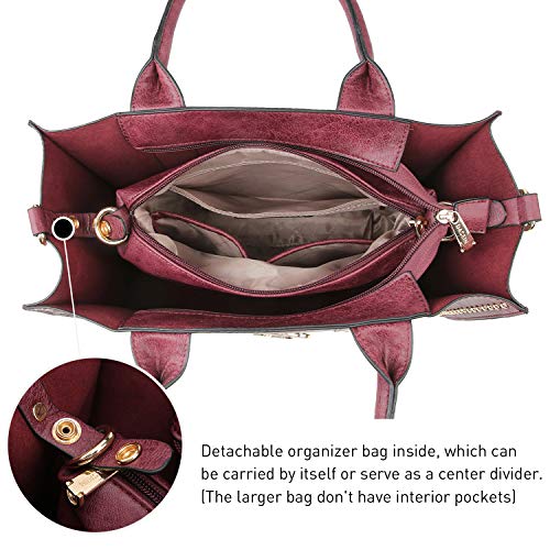 Dasein Purses Handbags for Women Tote Wallet Set Top Handle Satchel Shoulder Hobo Bag 3pcs - Image 5