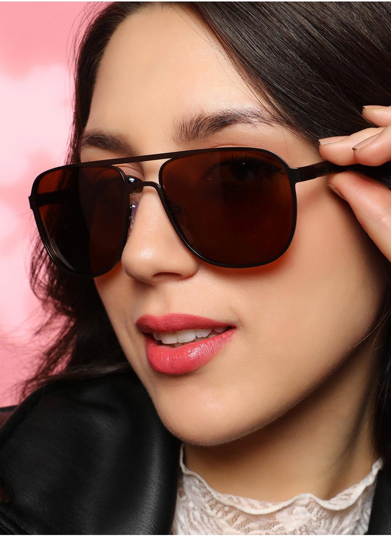 Haute Sauce The Traveller's Aviator Sunglasses - Chocolate Brown  - Image 3