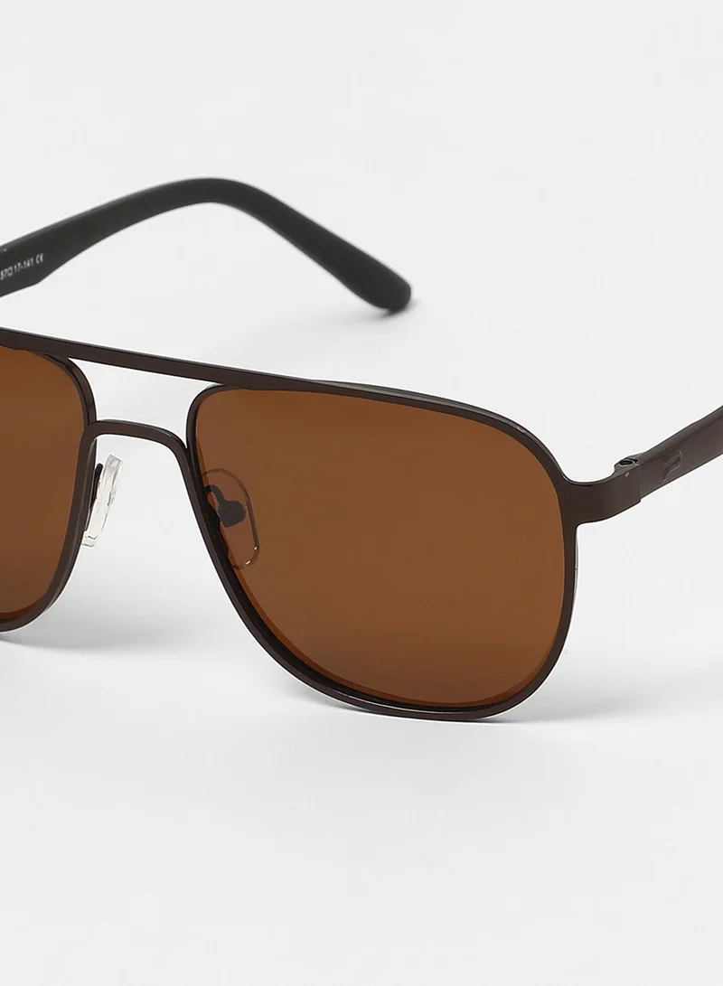 Haute Sauce The Traveller's Aviator Sunglasses - Chocolate Brown