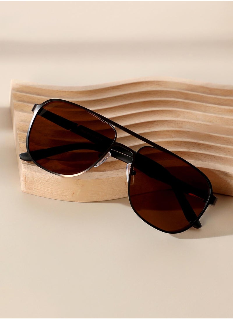 Haute Sauce The Traveller's Aviator Sunglasses - Chocolate Brown  - Image 1