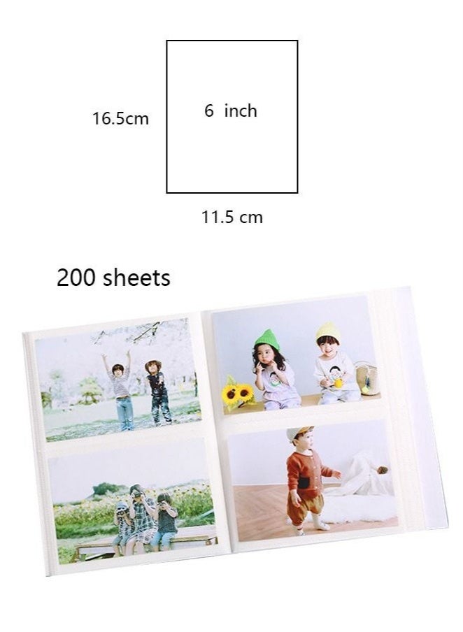 Bukela 200 Pockets Stamping Photo Album for 6 Inches Photos Portable Photo Album for Family Wedding Boys Girls - Image 3