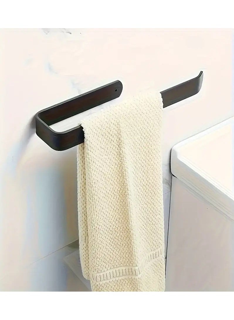Generic - Self-Adhesive Toilet Paper Holder - Black, Drill-Free Installation, Modern Design, Ideal for Kitchen and Bathroom - Image 1