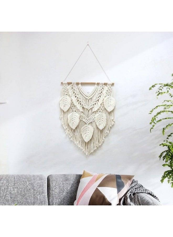 Home Gallery Tassel Leaves Macrame Pattern Wall Art Handmade  - Image 2
