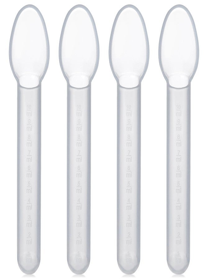 MEDca Calibrated Medicine Spoon for Kids, Baby & Toddler - (Pack of 4) - 2 Tsp/10 mL Capacity Plastic Oral Liquid Dose Medication Graduated Dispenser - Image 1