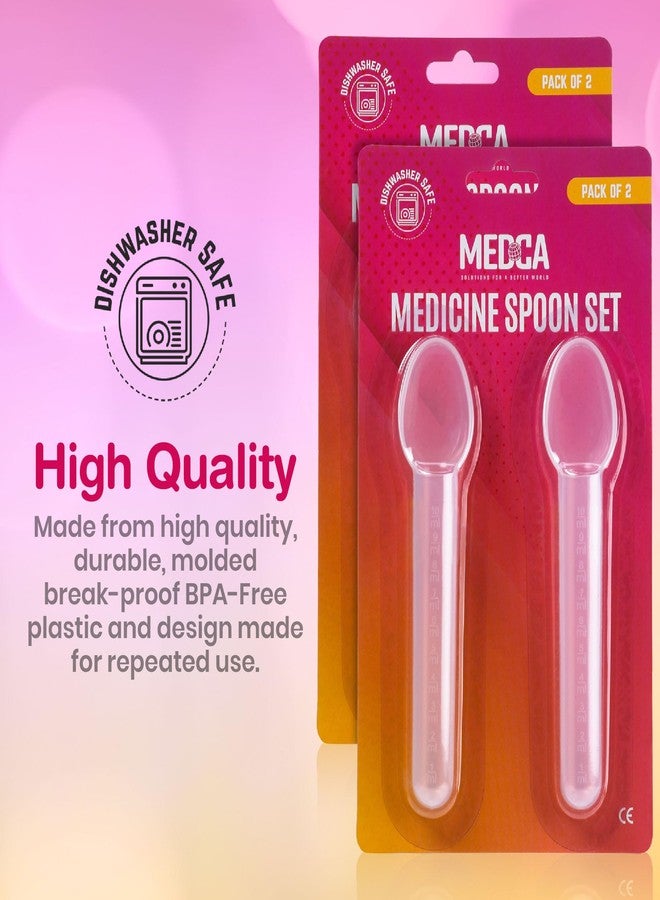 MEDca Calibrated Medicine Spoon for Kids, Baby & Toddler - (Pack of 4) - 2 Tsp/10 mL Capacity Plastic Oral Liquid Dose Medication Graduated Dispenser - Image 5