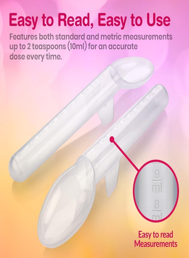 MEDca Calibrated Medicine Spoon for Kids, Baby & Toddler - (Pack of 4) - 2 Tsp/10 mL Capacity Plastic Oral Liquid Dose Medication Graduated Dispenser - Image 4