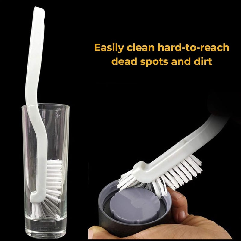 EWUHRY 3 Pcs Dish Brush Set, Kitchen Cleaning Brush Bottle Bathroom Scrub Brushes, Heavy Duty Multipurpose Scrub Tool - Commercial Scrubber For Oil & Gunk Free Sink - Image 2