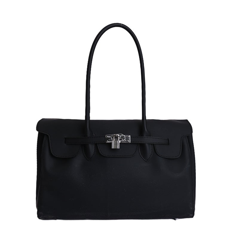 Cross-border New Large Capacity PU Handbag, Elegant Western Style Shoulder Bag for Women