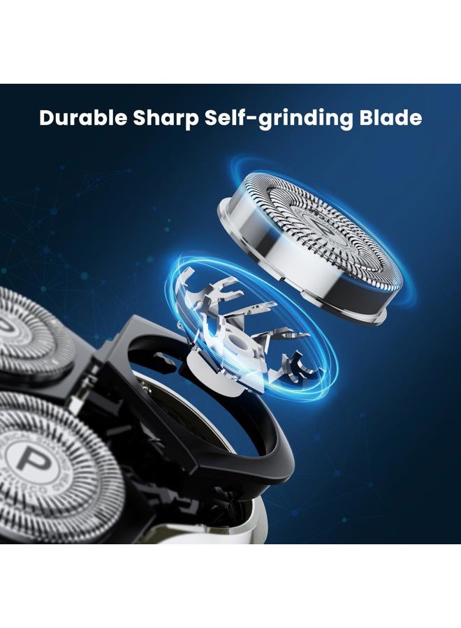 Phisco 203D-6A Replacement Shaver Heads (3-Pack) - ValueDuo Upgrade for RMS8112 Series | Waterproof Universal Fit Electric Razor Heads | Enhance Your Grooming Routine - Image 3