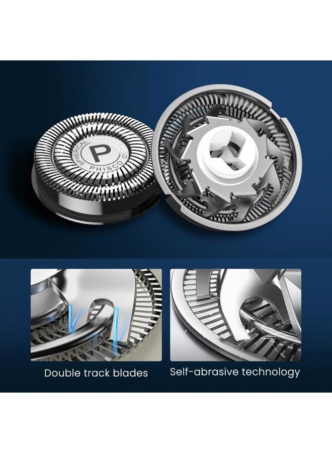 Phisco 203D-6A Replacement Shaver Heads (3-Pack) - ValueDuo Upgrade for RMS8112 Series | Waterproof Universal Fit Electric Razor Heads | Enhance Your Grooming Routine - Image 5