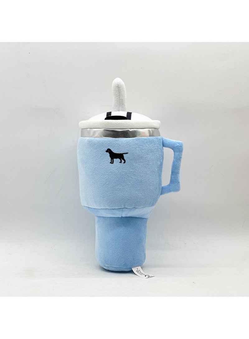 Generic glasses dog toy dog chew cup self hi plush relief doll squeak toy, sturdy and durable plush toy for awesome pets  - Image 2