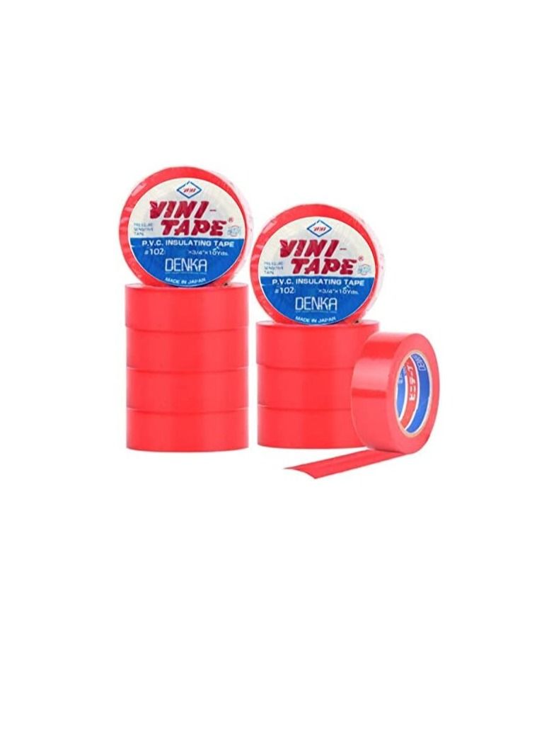 Vini Electrical Insulation Tape- 10 Pieces (Red) - Image 2