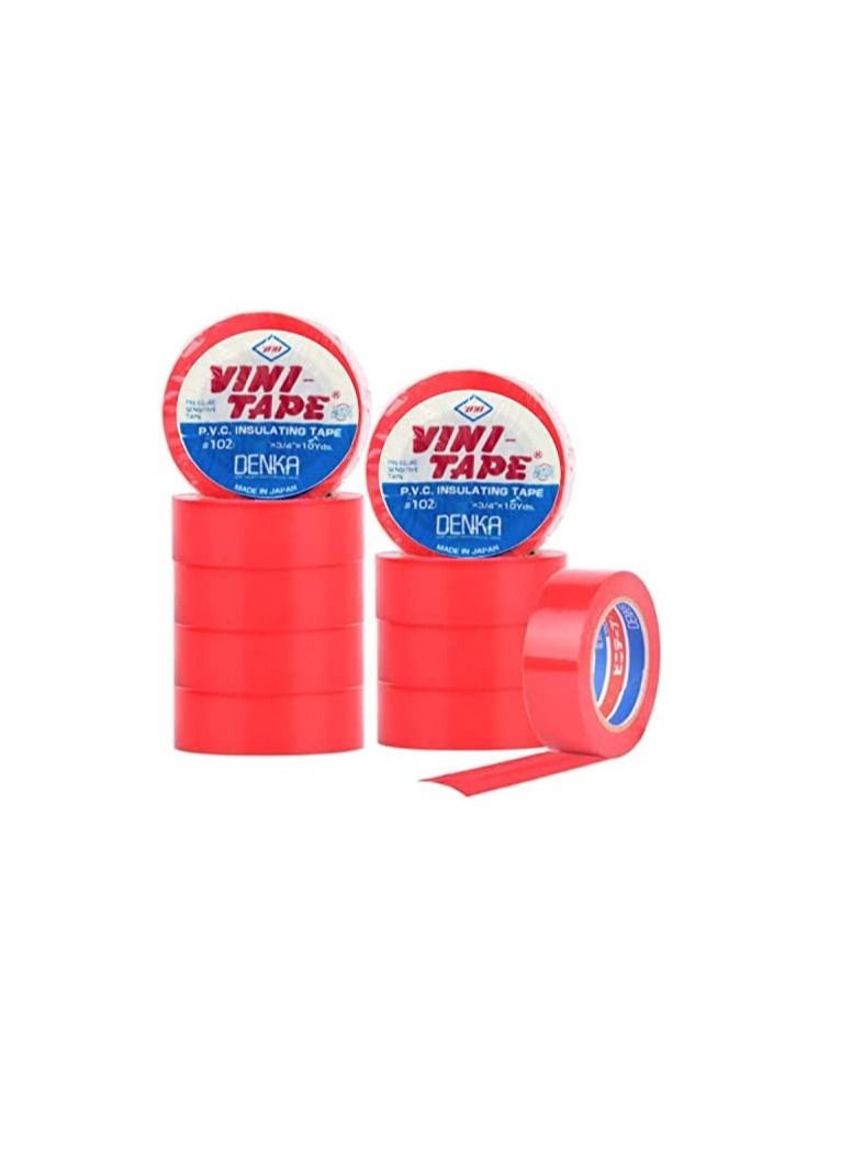 Vini Electrical Insulation Tape- 10 Pieces (Red) - Image 1