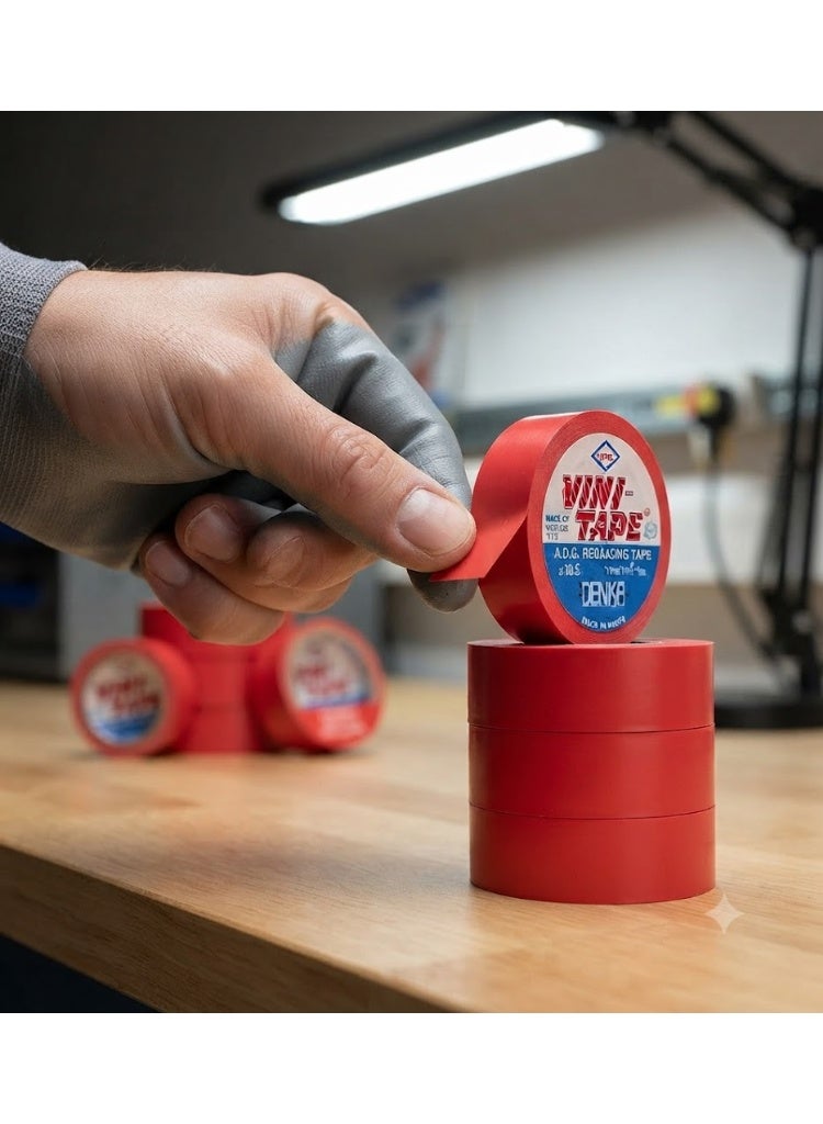Vini Electrical Insulation Tape- 10 Pieces (Red) - Image 3