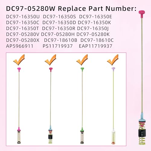 APPLIANCEMATES WA50R5200AW/US WA45N3050AW/A4 WA50T5300AC/US Washer Suspension Rods for Samsung WA45T3200AW WA50R5400AV/US WA5451ANW/XAA WA45M7050AW/A4 WA5471ABP WA456DRHDSU/AA WA50R5200AW US - Image 3