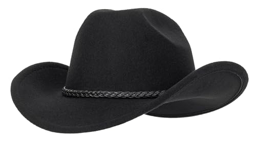 XuoAz Western Cowboy Hat for Men Women Classic Roll Up Fedora Hat with Buckle Belt(Size:S-M) - Image 5