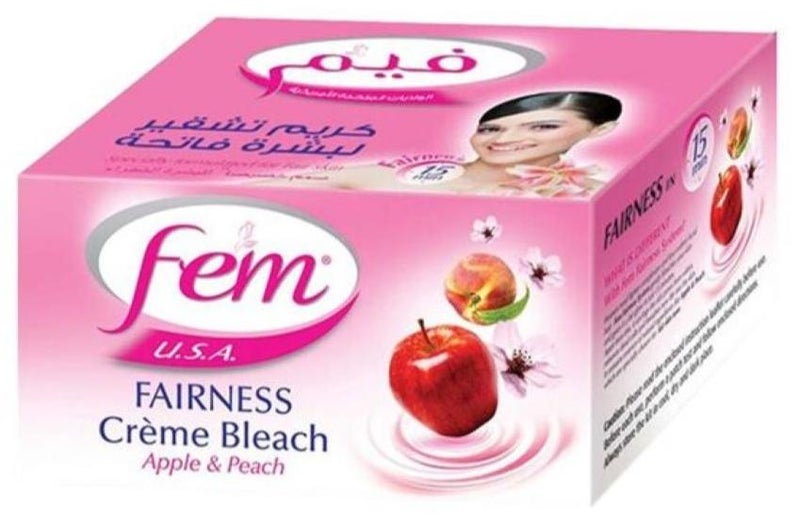 فيم يو أس أيه Fem الولايات المتحدة الأمريكية الإنصاف أبل والخوخ كريم التبييض 50g - Image 1