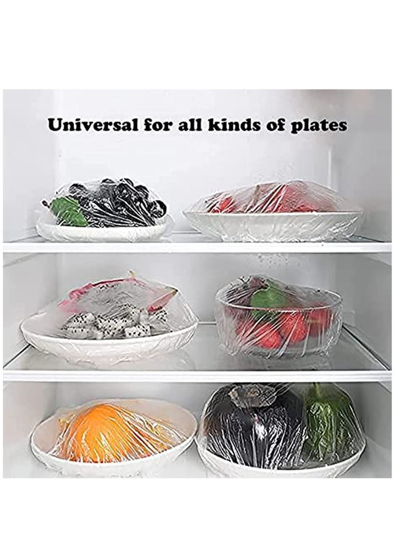 SYOSI Fresh Keeping Bags Stretchable Plastic Food Wraps Reusable Elastic Food Storage Covers Plastic Sealing Elastic Stretch Bowl Lids Universal Kitchen Wrap Seal Caps (100pcs)  - Image 4