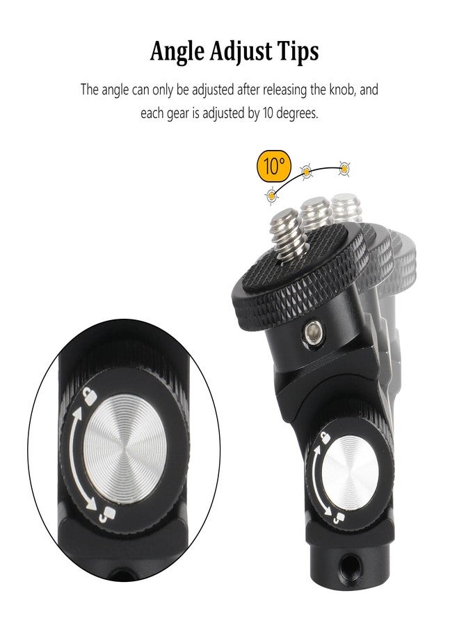 HSU Vertical Mount Adapter, Aluminum 1/4”-20 Screw Hole 360° Rotation Camera Tripod Mount for Insta360 X4/X3/X2/X/RS/R/GoPro/Sony/DSLR Camera Flash and Other Cameras - Image 3