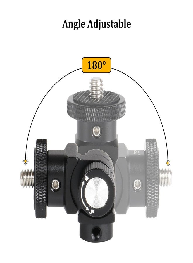 HSU Vertical Mount Adapter, Aluminum 1/4”-20 Screw Hole 360° Rotation Camera Tripod Mount for Insta360 X4/X3/X2/X/RS/R/GoPro/Sony/DSLR Camera Flash and Other Cameras - Image 2