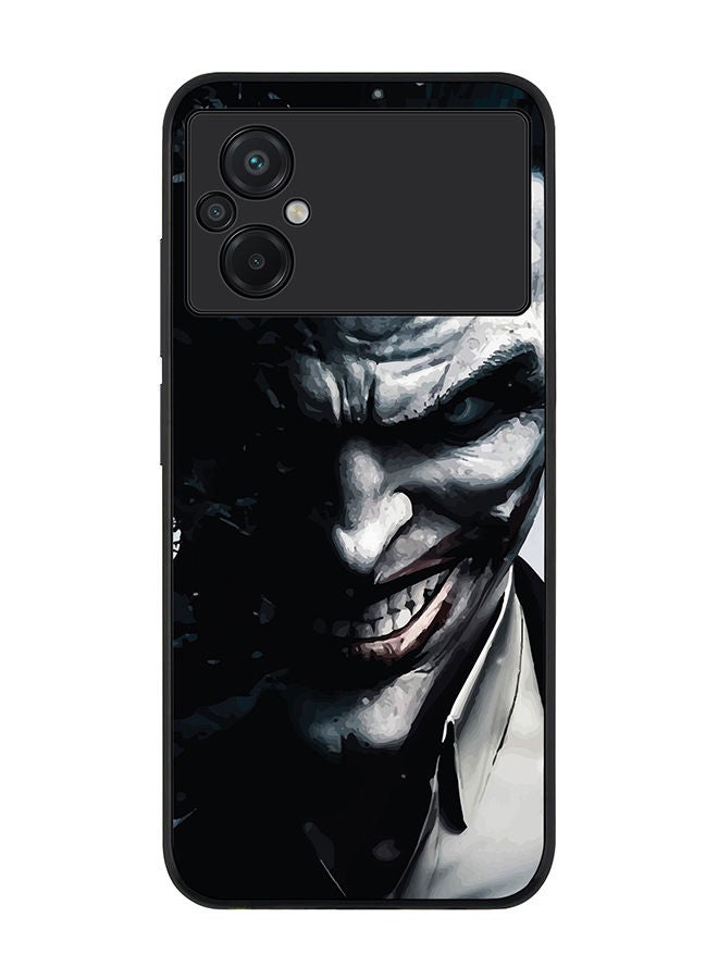 Stylizedd Rugged Black edge case for Xiaomi Poco M5 Slim fit Soft Case Flexible Rubber Edges Anti Drop TPU Gel Thin Cover - Arkham Joker - Image 1
