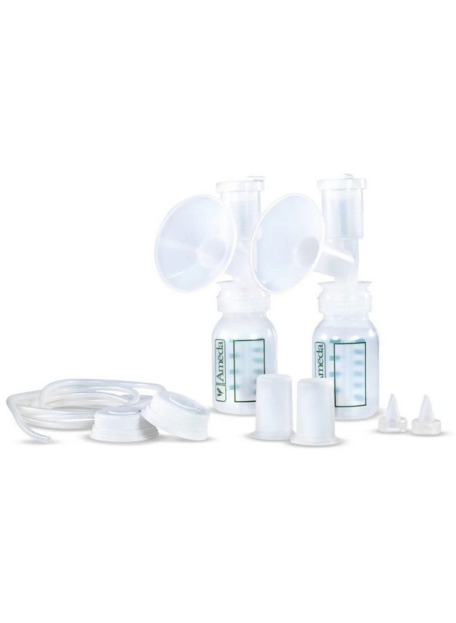 Ameda Hygienikit Universal Milk Collection System | Hands Free Breast Pump Accessories | (New & Improved) | Breastfeeding Supplies | Pumping Essentials | Flanges, Bottles, Valves, Diaphragms & Tubing - Image 1