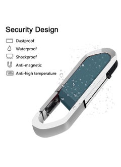 AROAQ USB Flash Drive, Portable Metal Thumb Drive with Keychain, USB 2.0 Flash Drive Memory Stick, Convenient and Fast Pen Thumb U Disk for External Data Storage, (1pc 2GB Blue)  - Image 2